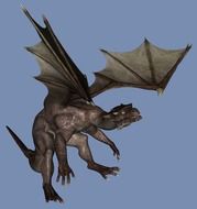 dragon with wings drawing