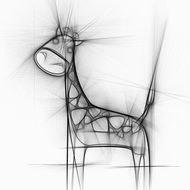 giraffe as a graphic sketch