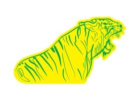 yellow tiger drawing