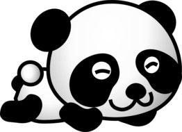 Panda Cute happy drawing