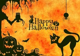 surreal Halloween greeting card