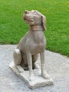 stone statue of a dog