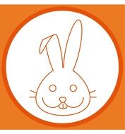 painted rabbit head