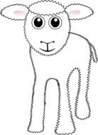 Young Sheep as a drawing