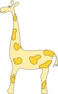 a child's drawing of giraffe