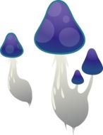 painted purple mushroom