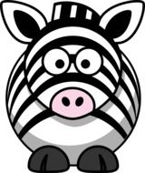 clipart,cute picture with striped zebra