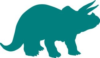 clipart of green Dinosaur silhouette