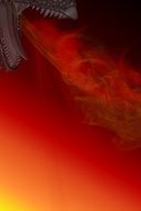 dragon letting fire out of his mouth