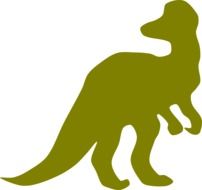 green dinosaur silhouette drawing