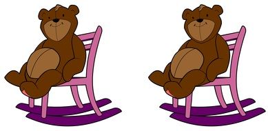 vector Set Teddy Rocker drawing