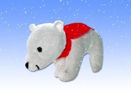 stuffed polar bear