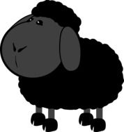 Black Sheep rural Animal clip art