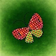 drawing of a butterfly with abstract pattern