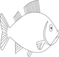 outline of a fish