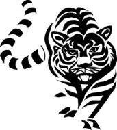 Black tiger clipart