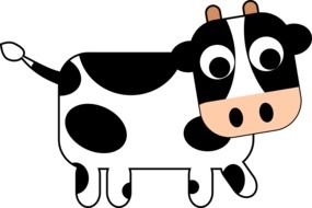 drawn cartoon cow