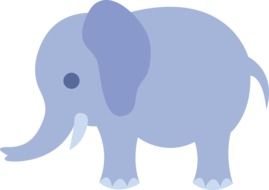 blue silhouette of an elephant