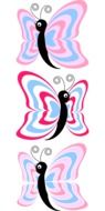 Clipart of abstract Butterflies