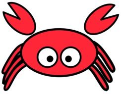 cartoon red Crab