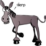 funny donkey drawing