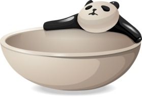 graphic image of a bowl with a panda