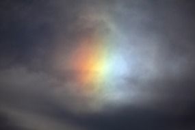 Raindow on a cloudy sky