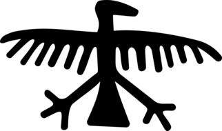 Black Eagle Petroglyph Art drawing
