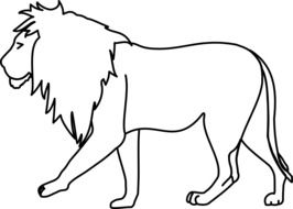 clipart of the walking Lion