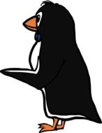 Black and white penguin clipart