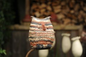 Ceramic colorful owl