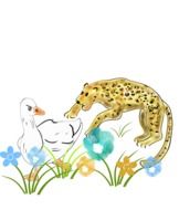 drawing of Goose and Cheetah