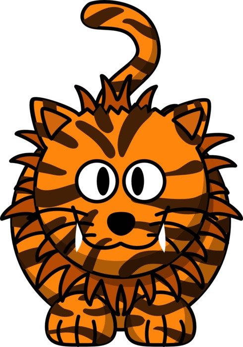 hybrid of a tiger with a lion as a graphic image