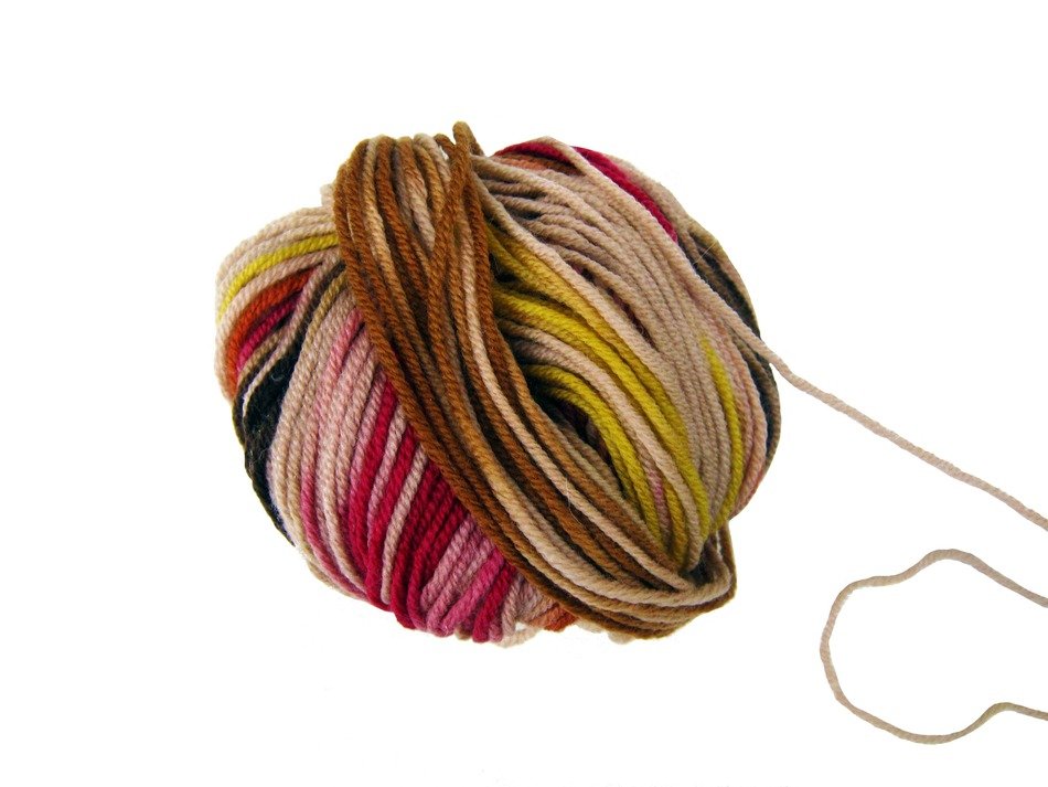 ball of colorful thread