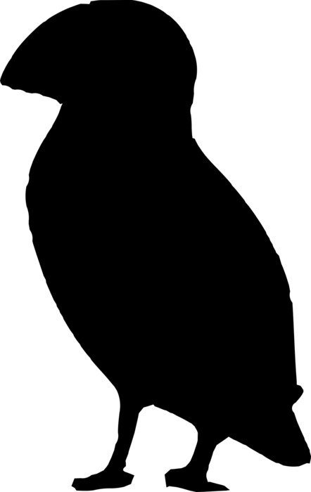 Puffin Silhouette as a drawing