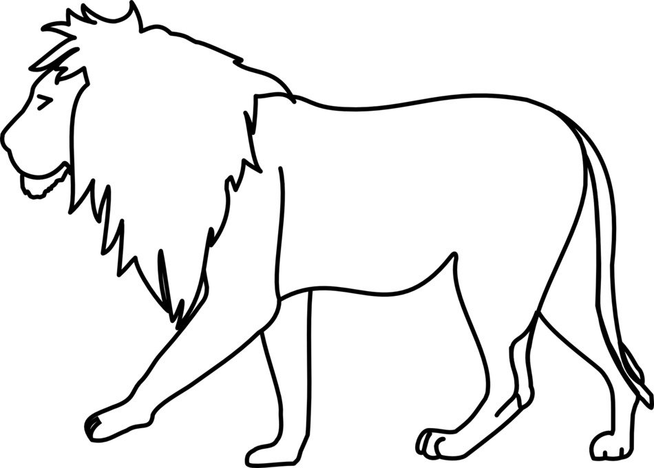clipart of the walking Lion