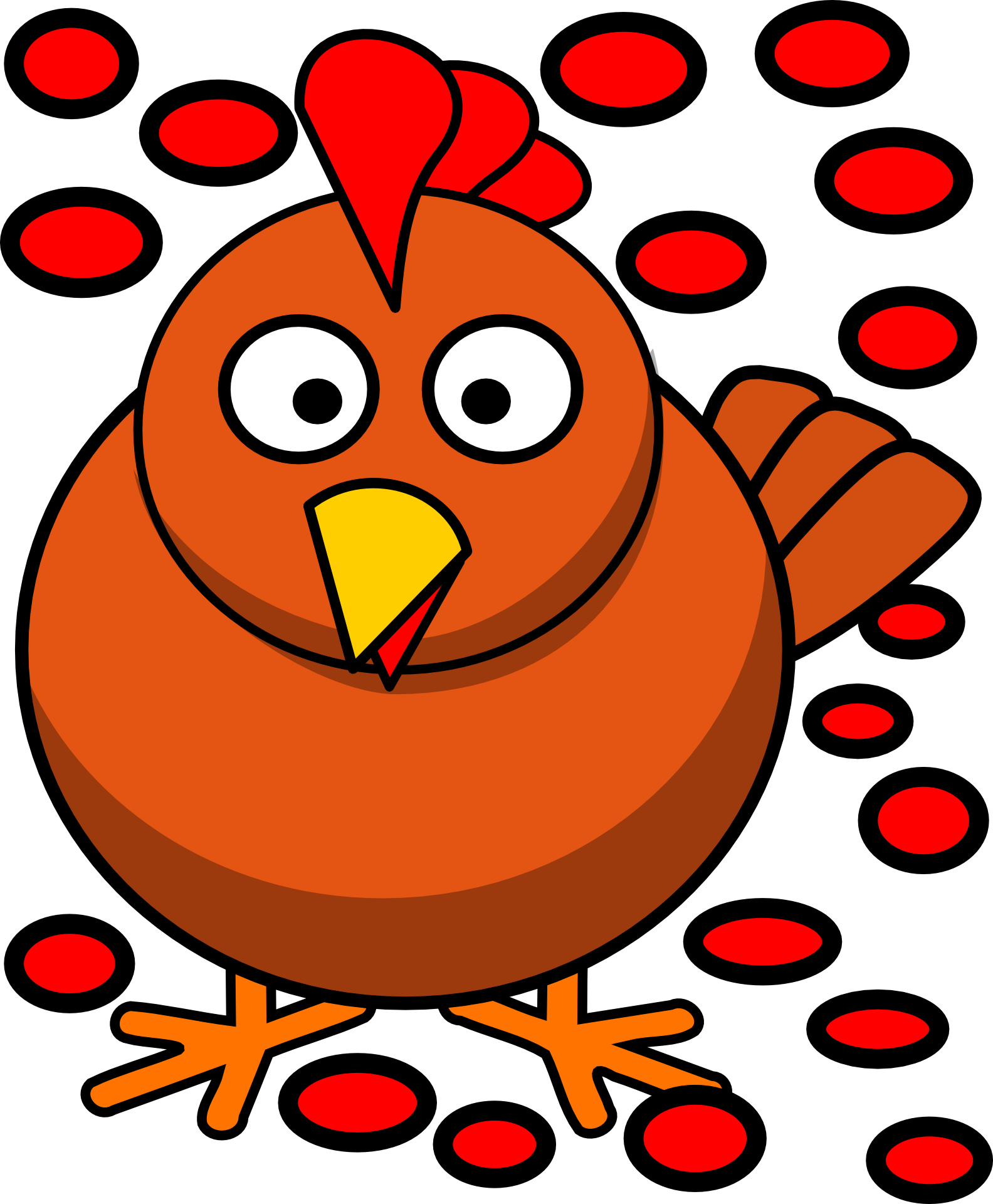 Brown cartoon chicken free image download