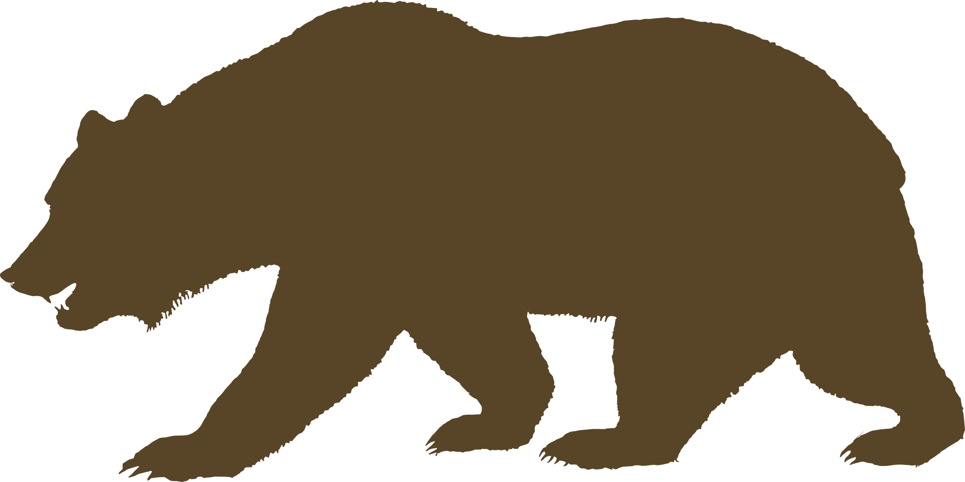 Bear silhouette drawing free image download