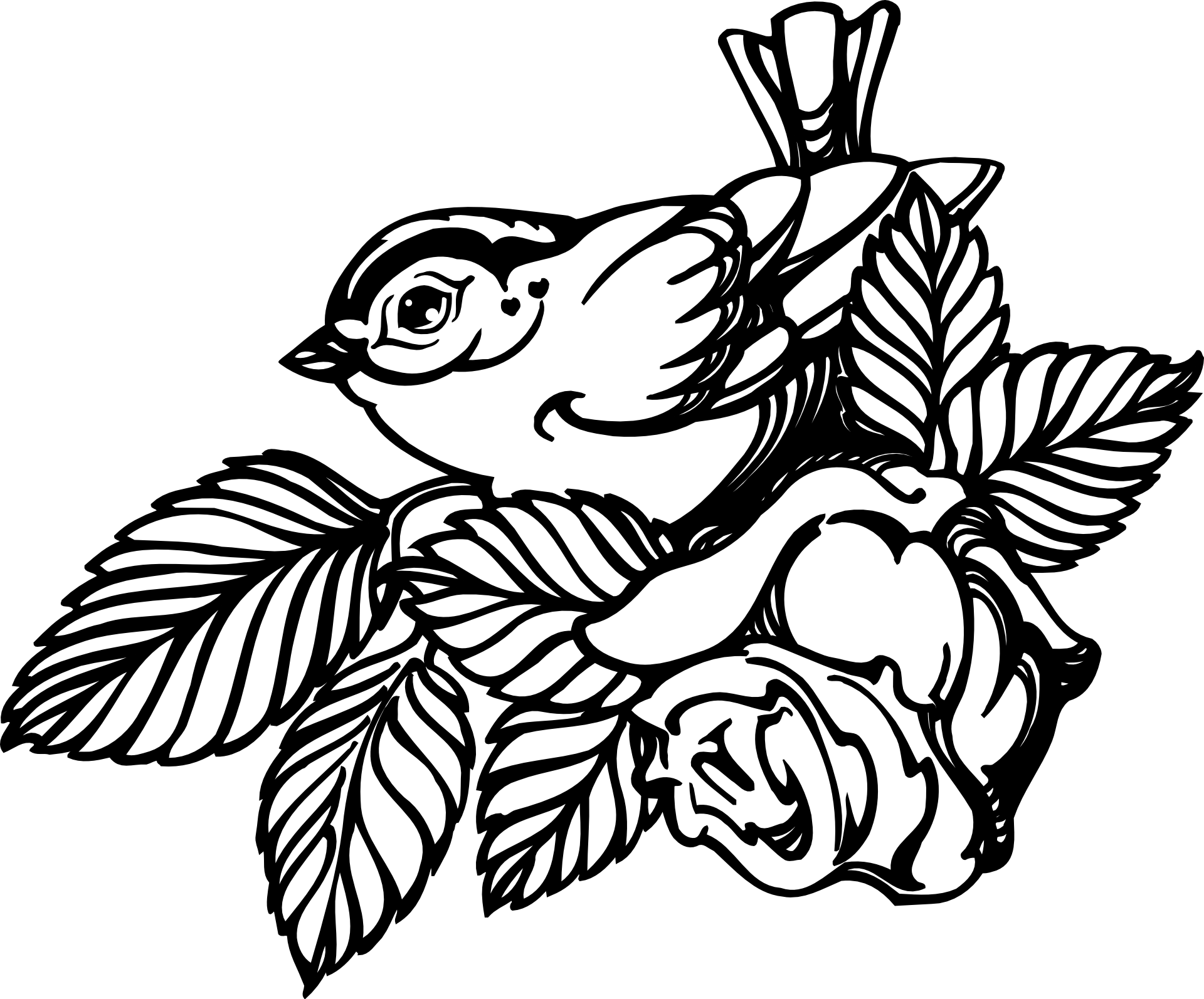 black-and-white-bird-and-rose-clipart-free-image-download