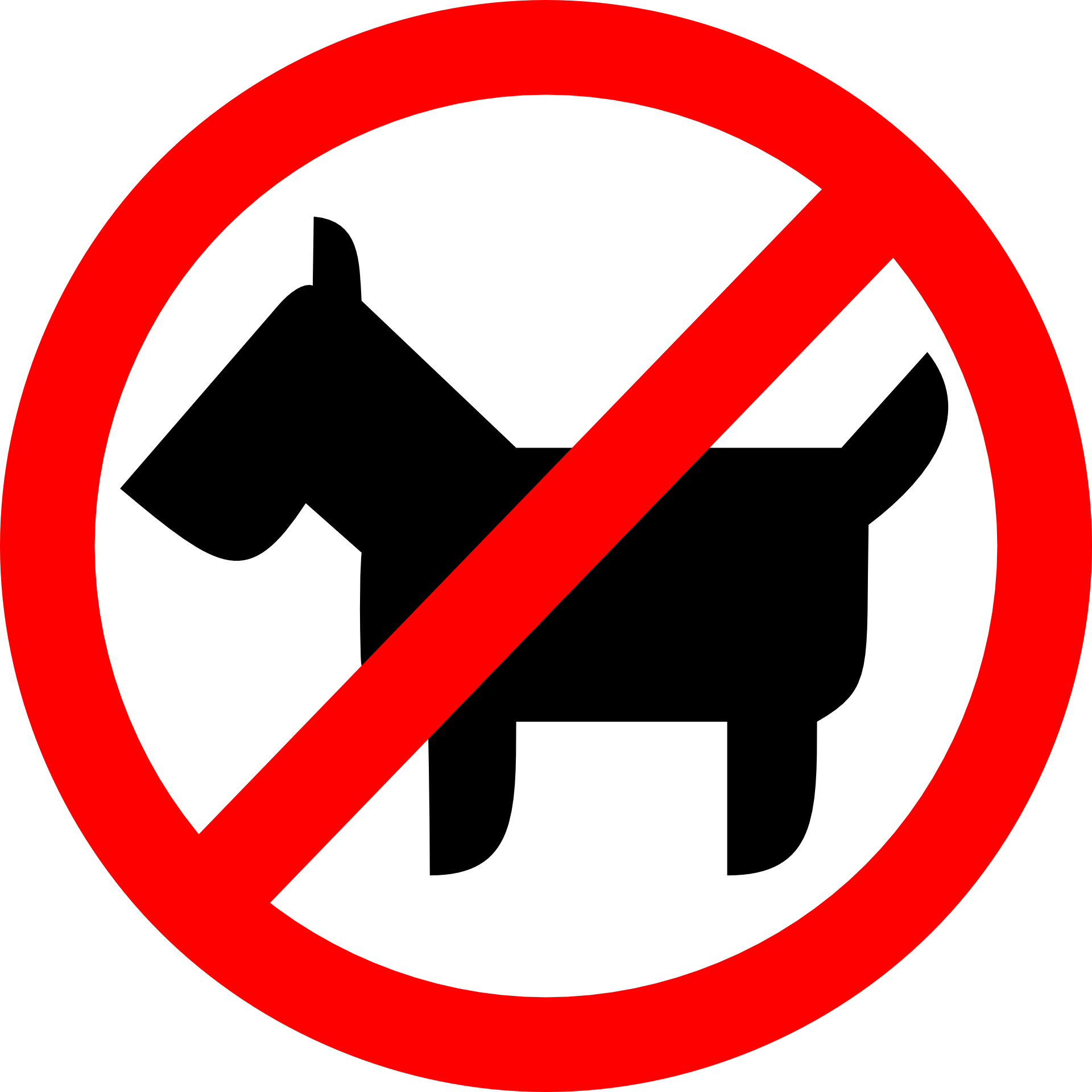 Sign of a ban on dogs free image download