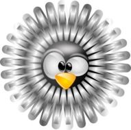 graphic image of cartoon surprised bird