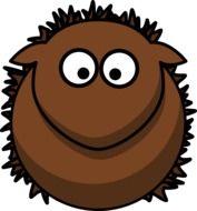Brown Rodent funny drawing