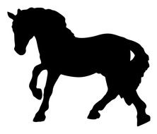Horse silhouette drawing