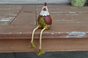 ceramic Ornament Chicken in a garden