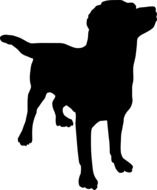 Black dog clipart