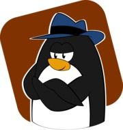 drawing funny penguin in a hat