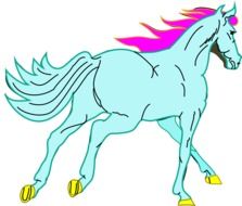 fantasy horse as a colorful illustration