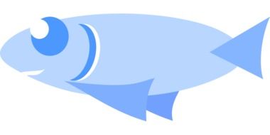 big eyed blue fish drawing