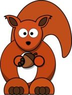 Beautiful cartoon squirrel clipart