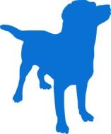 clipart,picture of blue dog